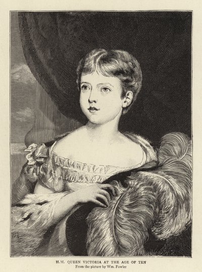 H M Kuningatar Victoria 10-vuotiaana tekijältä William Fowler