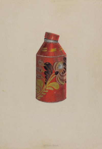 Toleware Tea Caddy, c. 1938. tekijältä William Frank