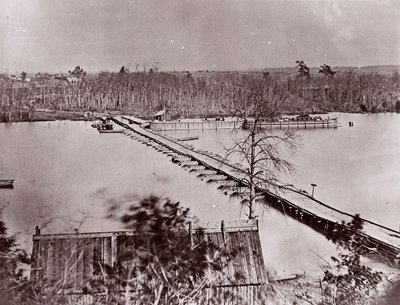 Pontoonisilta, Broadway Landing, Appomattox-joki, 1861-65. tekijältä William Frank Browne