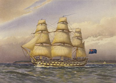 Taistelulaiva, noin 1760 tekijältä William Frederick Mitchell