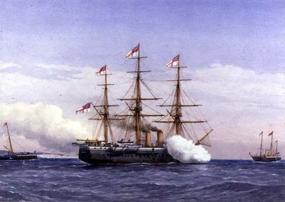 H.M.S. Bacchante ja H.M. Yacht Osborne tekijältä William Frederick Mitchell