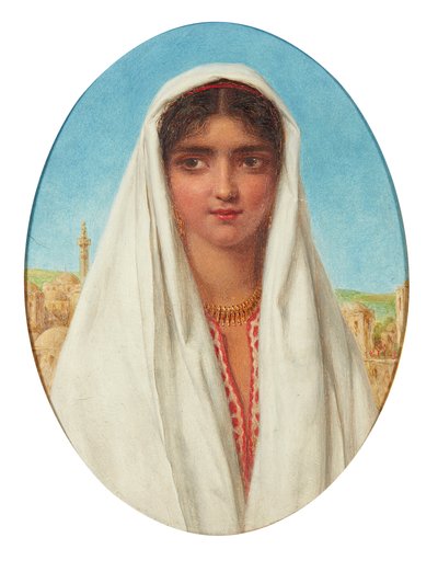 Arabitytön muotokuva (öljy paneelissa) tekijältä William Gale