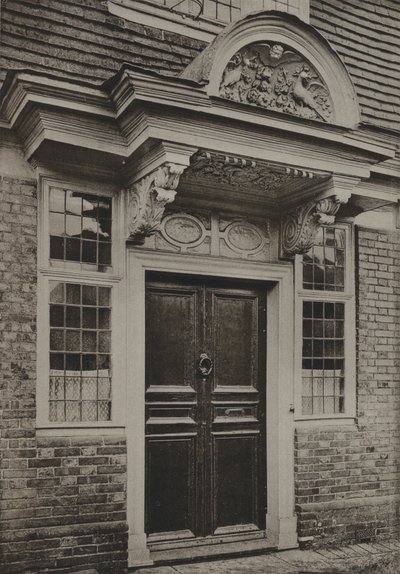Doorway, Burwash, Sussex (m/w kuva) tekijältä William Galsworthy Davie