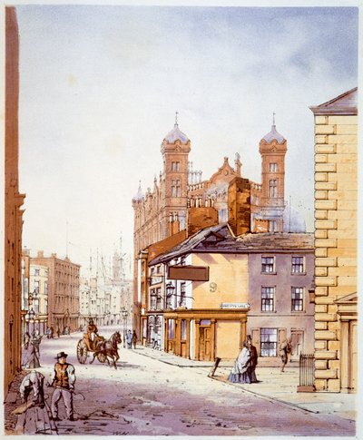 Merimiesten koti, Hanover Street, Liverpool, 1864 tekijältä William Gawin Herdman