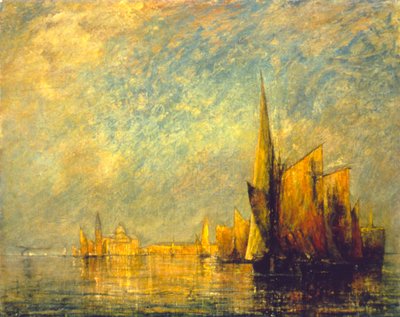 Auringonlasku, San Giorgio, 1800-luvun loppu - 1900-luvun alku. tekijältä William Gedney Bunce