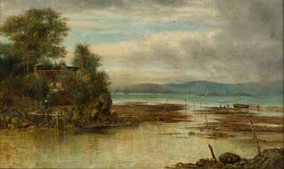 Cramond Ferry - Missä joki yhtyy mereen (öljy kankaalle) tekijältä William Gerard Barry