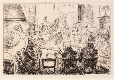 Ei kuulunut muuta kuin lautasten ja haarukoiden kolinaa. tekijältä William Glackens