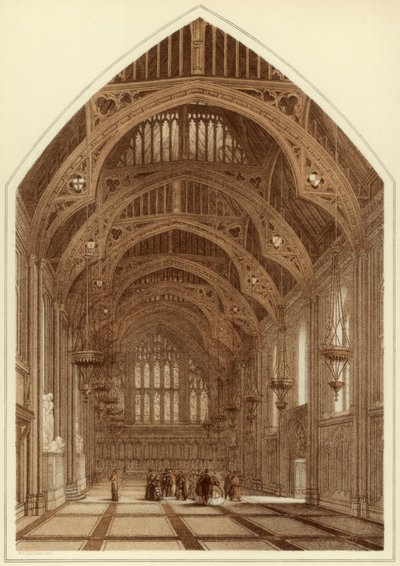 Guildhall sisustus, Lontoon kaupunki, 1886 tekijältä William Griggs