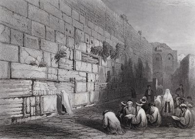 Juutalaiset" Itkupaikka, Jerusalem tekijältä William H. Bartlett