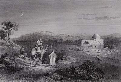 Libingan ni Rachel, malapit sa Bethlehem (ukit)finn tekijältä William H. Bartlett