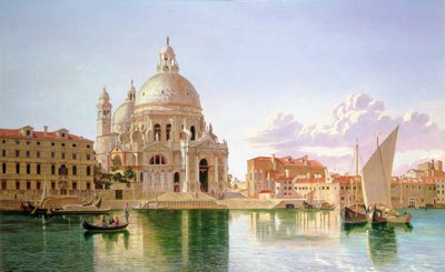 Näkymä Santa Maria Della Salutesta, Venetsiasta (öljy kankaalle) tekijältä William H. Burnett