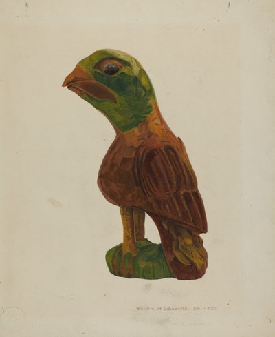 Pa. Saksalainen veistetty lintu, n. 1939. tekijältä William H Edwards