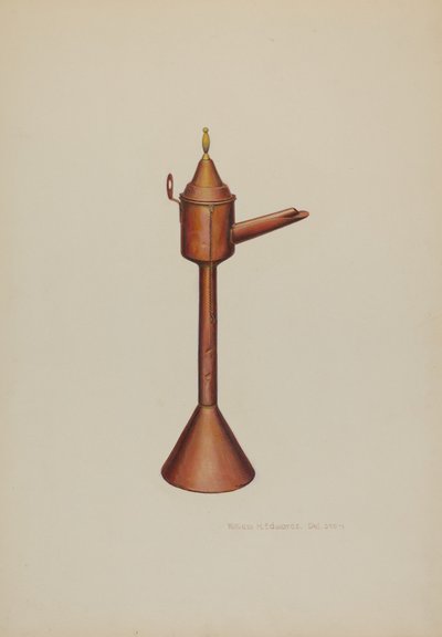 Valasöljylamppu, c. 1938. tekijältä William H Edwards