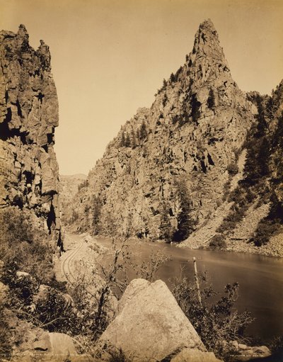 Currecanti Needle, Black Cañon of the Gunnison, Gunnisonin musta Cañon tekijältä William H. Jackson