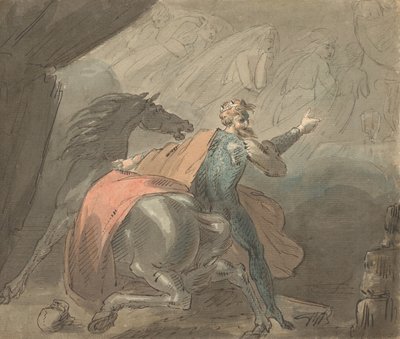 Kuningas ja hevonen aavemaisten naisten kanssa, 1770-80. tekijältä William Hamilton
