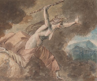 Envy from Ovidin House of Envy Book II, rivit 760-796 recto..., 1770-80. tekijältä William Hamilton