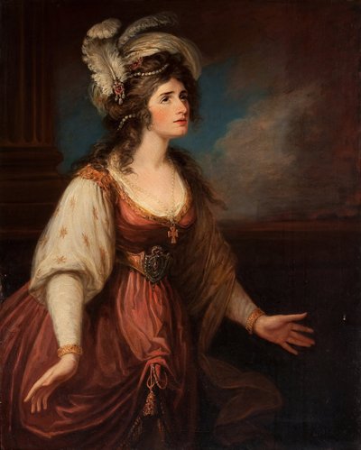 Sarah Siddonsin (1755-1831) ja Zaran muotokuva, kirjoittanut Hamilton, William (1751-1801). Öljy kankaalle, n. 1784. Mitat : 127x101,6 cm. Yksityinen kokoelma tekijältä William Hamilton