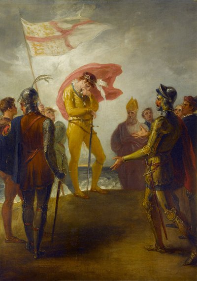 Richard II:n maihinnousu Milford Haveniin, n. 1793-1800 tekijältä William Hamilton
