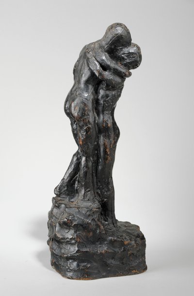 Maquette for The Kiss, n. 1916 (maalattu kipsi) (katso myös 440229) tekijältä William Hamo Thornycroft