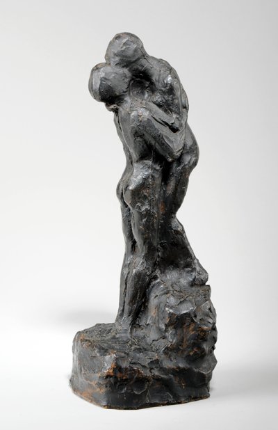 Maquette for The Kiss, n. 1916 (maalattu kipsi) (katso myös 440230) tekijältä William Hamo Thornycroft