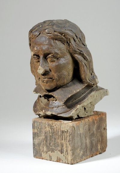 Oliver Cromwellin muotokuva (vaha ja puu) (katso myös 440363) tekijältä William Hamo Thornycroft