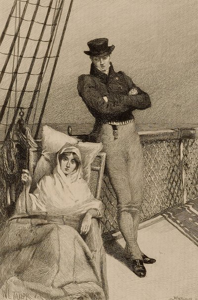Nimetön (pariskunta laivan kannella) tekijältä William Harry Warren Bicknell