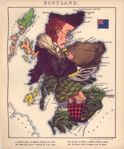 Maantieteellistä hupia - humoristisia hahmotelmia eri maista, johdannon ja kuvaavien repliikkien kera LOC 84675540-7 tekijältä William Harvey
