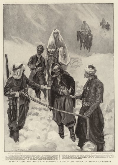 Armenia joukkomurhien jälkeen pysäyttää hääkulkue vaatiakseen Backsheeshiä tekijältä William Hatherell