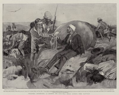 Majuba kostaa, kohtaus Talana Hillillä taistelun jälkeen tekijältä William Hatherell