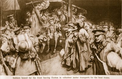 Kohtauksia koskettavasta ilosta ja paatosuksesta Lontoon suurilla rautatieasemilla 1914-19 tekijältä William Hatherell