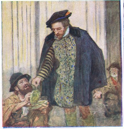 Shakespeare antaa pennin kerjäläiselle, My Magazine, pub.1922 tekijältä William Hatherell