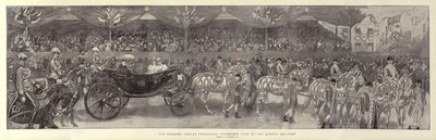 Diamond Jubilee Procession, Panoraamanäkymä Queens Equipagelle tekijältä William Hatherell