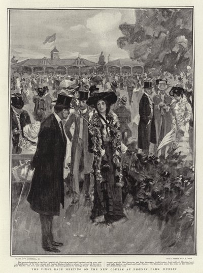 Ensimmäinen kisakokous uudella radalla Phoenix Parkissa, Dublinissa tekijältä William Hatherell