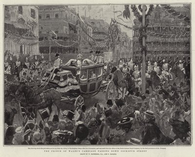 Walesin prinssin vaunut kulkevat Cockspur Streetillä tekijältä William Hatherell