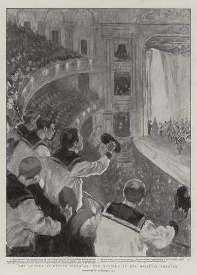 Kuningattaren 80. syntymäpäivä, matinee Hänen Majesteettinsa teatterissa tekijältä William Hatherell