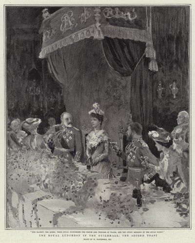 Kuninkaallinen lounas kiltasalissa, toinen malja tekijältä William Hatherell