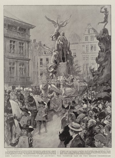 Vandyckin 100-vuotisjuhla Antwerpenissä, Vandyck-auto Grand Processionissa tekijältä William Hatherell
