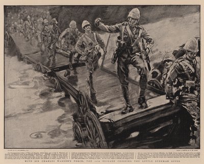 Sir Charles Warrenin joukkojen kanssa, 11. prikaati ylittämässä Little Bushman Riverin tekijältä William Hatherell