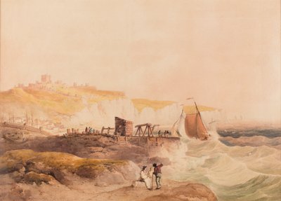 Dover, päivämäärä tuntematon (vesiväri ja lyijykynä paperille). tekijältä William Havell