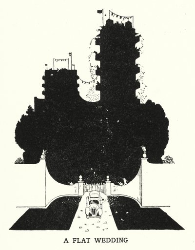 Tasaiset häät (litho) tekijältä William Heath Robinson