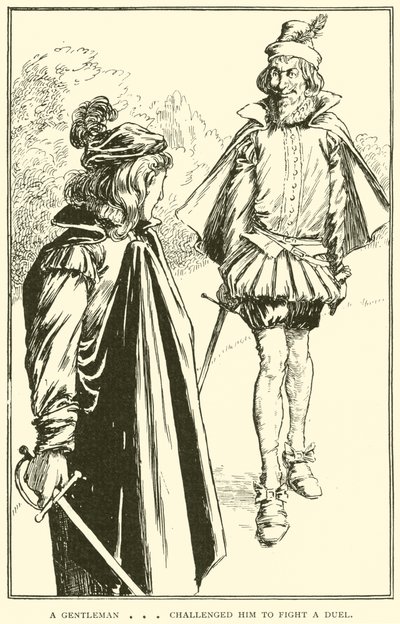 Herrasmies ? haastoi hänet taistelemaan kaksintaistelussa tekijältä William Heath Robinson