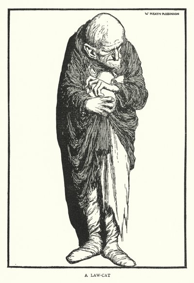 Lakikissa (litho) tekijältä William Heath Robinson