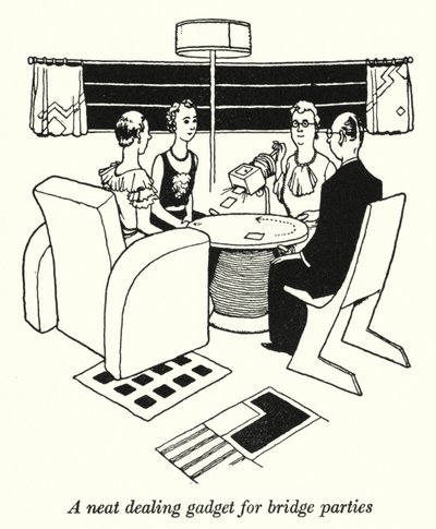 Siisti kaupankäyntilaite siltajuhliin (litho) tekijältä William Heath Robinson