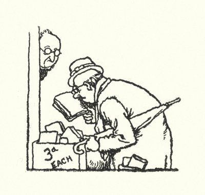 Selaaminen (litho) tekijältä William Heath Robinson