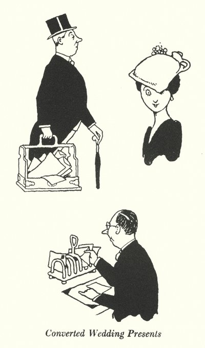Muunnetut häälahjat (litho) tekijältä William Heath Robinson