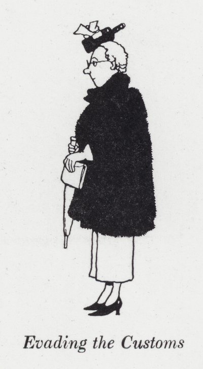 Tullin kiertäminen (litho) tekijältä William Heath Robinson