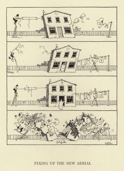 Uutta antennia korjataan tekijältä William Heath Robinson