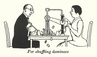 Dominon sekoittamiseen (litho) tekijältä William Heath Robinson