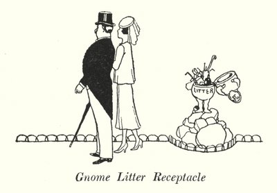 Gnome-hiekkaastia (litho) tekijältä William Heath Robinson