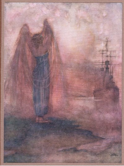 Halifax. Sumuni työntyivät suojelijani esiin tekijältä William Heath Robinson